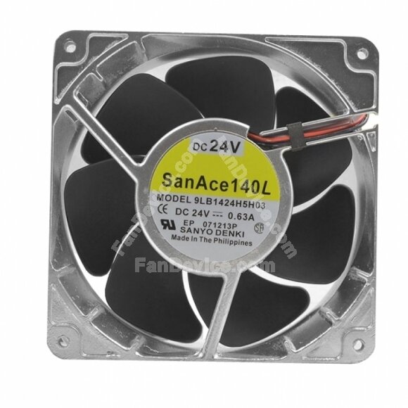 Sanyo Denki 9LB1424H5H03 DC 24V 0.63A 2 Wires / 3 Wires Axial Cooling Fan