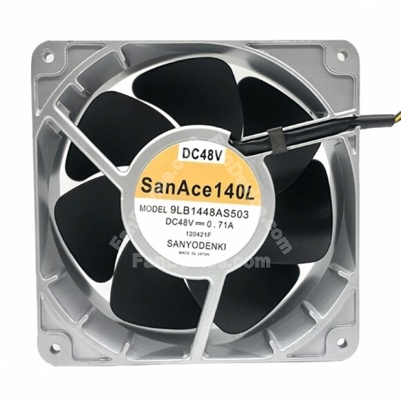 Sanyo 9LB1448AS503 DC 48V 0.71A 2 Wires / 3 Wires Axial Cooling Fan