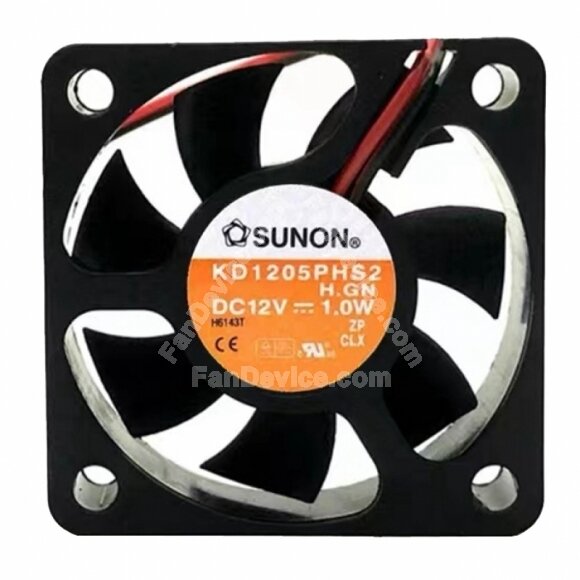 Sunon KD1205PHS2 H.GN DC 12V 1.0W 2 Wires / 3 Wires / 4 Wires Axial Cooling Fan