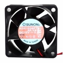 Sunon KDE1206PTB1 DC 12V 2.2W 2 Wires / 3 Wires Axial Cooling Fan