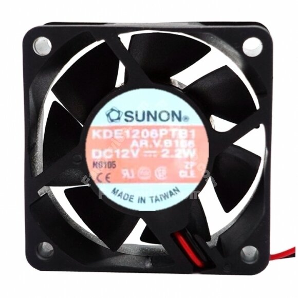 Sunon KDE1206PTB1 DC 12V 2.2W 2 Wires / 3 Wires Axial Cooling Fan
