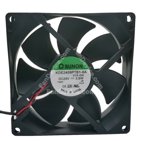 Sunon KDE2409PTB1-6A DC 24V 3.6W 2 Wires Axial Cooling Fan