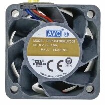 AVC DBPU0428B2UY008 DC 12V 3.50A 4 Wires Ball Bearing PWM Axial Cooling Fan