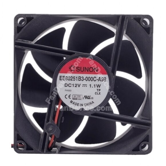 SUNON EE80251B3-000C-A99 DC 12V 1.1W 2 Wires Axial Cooling Fan