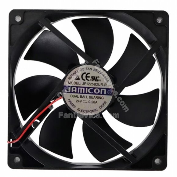 JAMICON JF1225B2UR-R DC 24V 0.28A 12025 Brushless Axial Cooling Fan