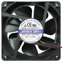 JAMICON JF1238B2TA-R DC 24V 0.60A Dual Ball Bearing Axial Cooling Fan