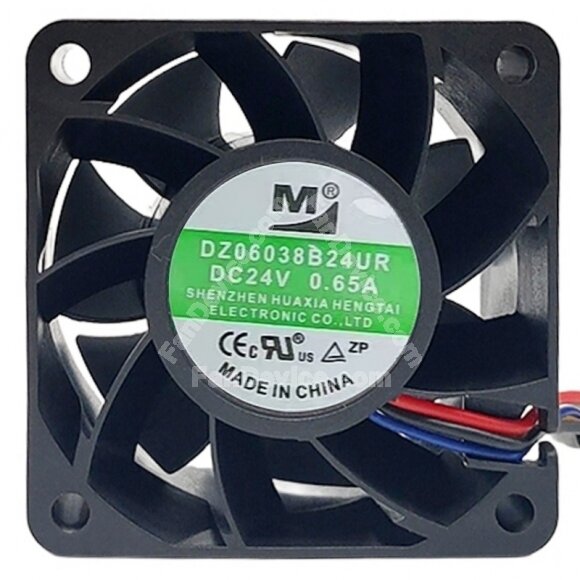 YM DZ06038B24UR DC 24V 0.65A 2 Wires / 3 Wires Axial Cooling Fan