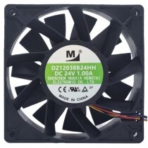 YM DZ12038B24HH DC 24V 1.00A 2 Wires / 3 Wires Axial Cooling Fan