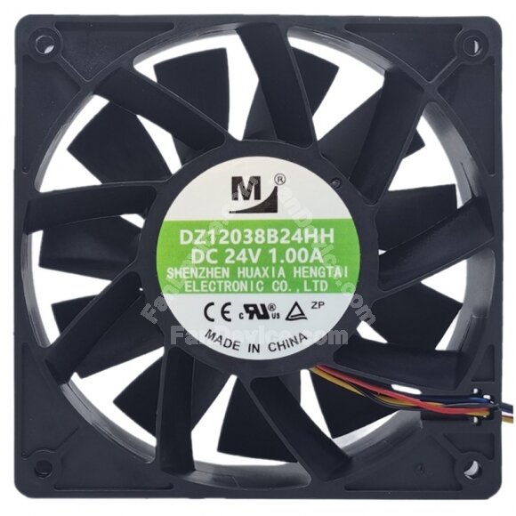 YM DZ12038B24HH DC 24V 1.00A 2 Wires / 3 Wires Axial Cooling Fan
