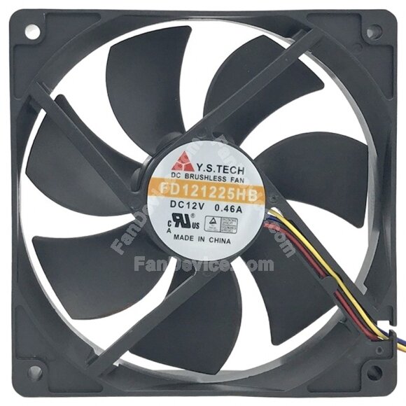 Y.S.TECH FD121225HB 12V 0.46A 2 / 3 Wires 12025 DC Brushless Axial Fan