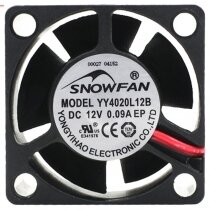 SNOWFAN YY4020L12B DC 12V 0.09A 2 Wires Axial Cooling Fan