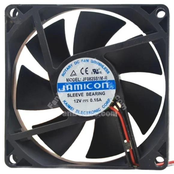 JAMICON JF0825S1M-R 12V 0.15A Sleeve Bearing Axial Fan