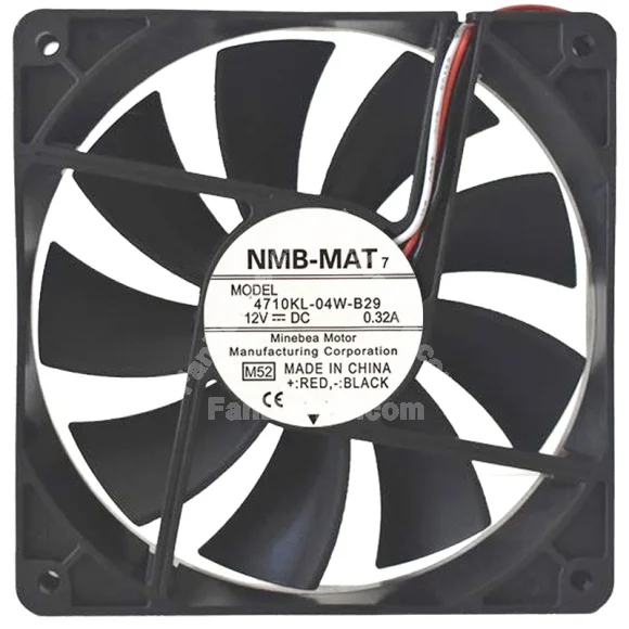 NMB-MAT 4710KL-04W-B29 12V 0.32A 12025 Axial Fan