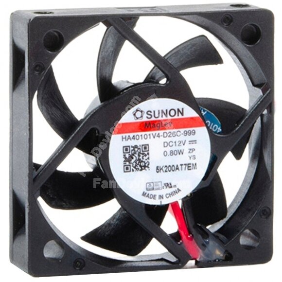 Sunon HA40101V4-D26C-999 12V 0.80W Axial Cooling Fan