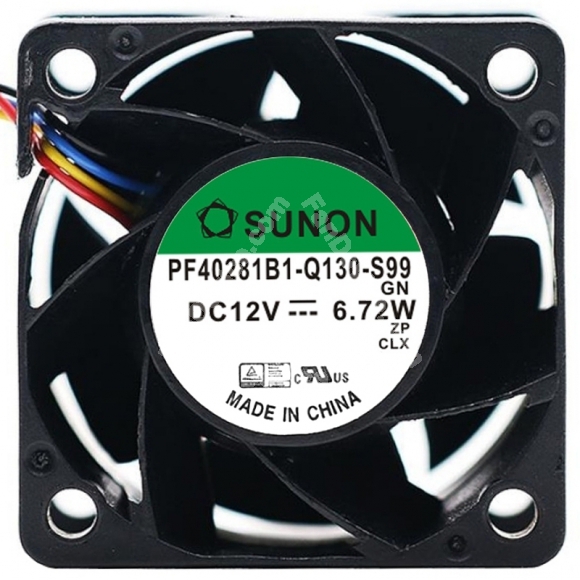 Sunon PF40281B1-Q130-S99 12V 6.72W Axial Cooling Fan