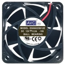 AVC DS06025B12E 12V 0.2A 2 Wires Axial Cooling Fan