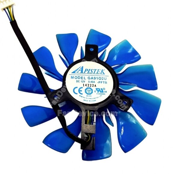 APISTEK GA91O2U 12V 0.40A 4 Wires Axial Cooling Fan
