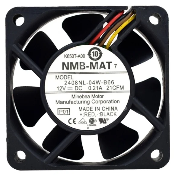 NMB-MAT 2408NL-04W-B66 12V 0.21A 2 / 3 Wires Cooling Fan
