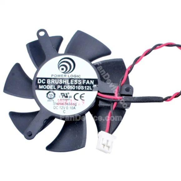 PowerLogic PLD05010S12L 12V 0.10A 2 Wires Cooling Fan