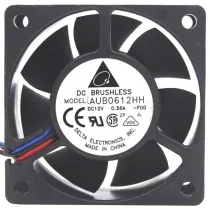 Delta AUB0612HH 12V 0.36A 3 Wires Axial Cooling Fan