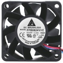 Delta FFB0624VHE 24V 0.25A 2 / 3 Wires Axial Cooling Fan