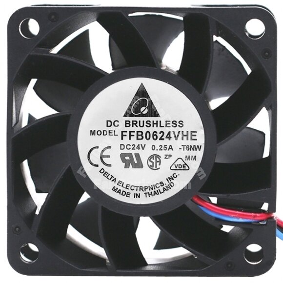 Delta FFB0624VHE 24V 0.25A 2 / 3 Wires Axial Cooling Fan