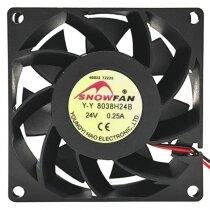 SNOWFAN Y-Y_8038H24B 24V 0.25A 2 Wires Axial Cooling Fan