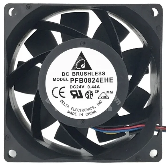 Delta PFB0824EHE 24V 0.44A 2 / 3 Wires Axial Cooling Fan