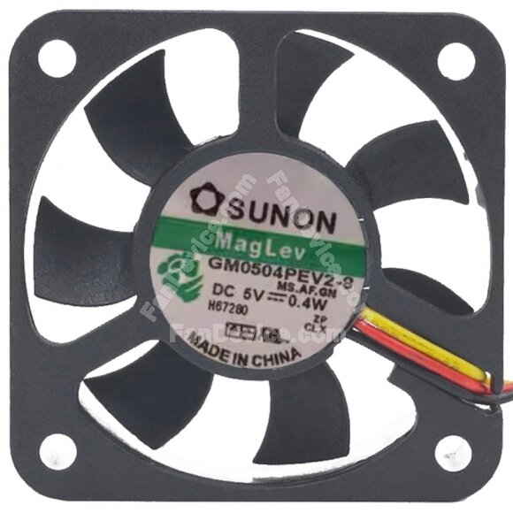 Sunon GM0504PEV1-8 5V 0.4W 2 / 3 Wires Maglev Cooling Fan