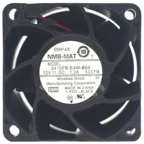 NMB-MAT 2415FB-E4W-B66 12V 1.2A 4 Wires 53CFM Cooling Fan