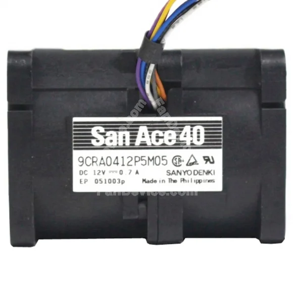 Sanyo 9CRA0412P5M05 12V 0.7A 8 Wires Axial Cooling Fan