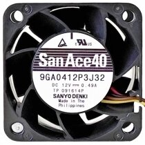 Sanyo 9GA0412P3J32 12V 0.49A 4 Wires Axial Cooling Fan