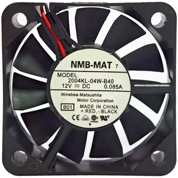 NMB-MAT 2004KL-04W-B40 12V 0.085A 2 Wires Axial Cooling Fan