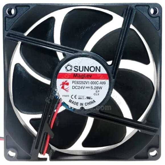 Sunon PE92252V1-000C-A99 DC 24V 5.28W 2 Wires Axial Cooling Fan