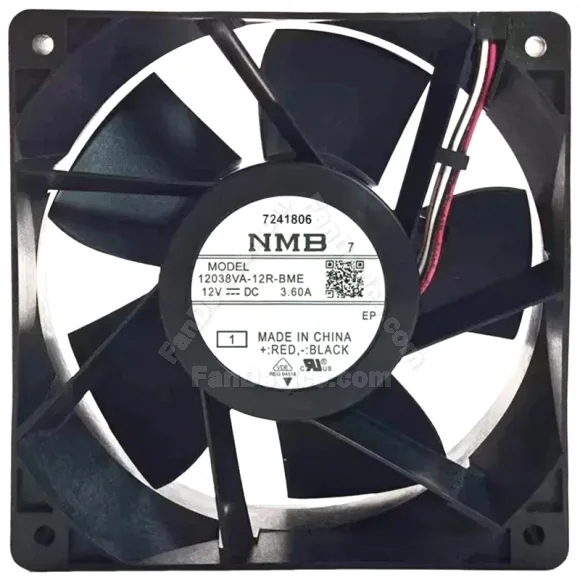NMB 12038VA-12R-BME DC 12V 3.60A 4 Wires Axial Cooling Fan
