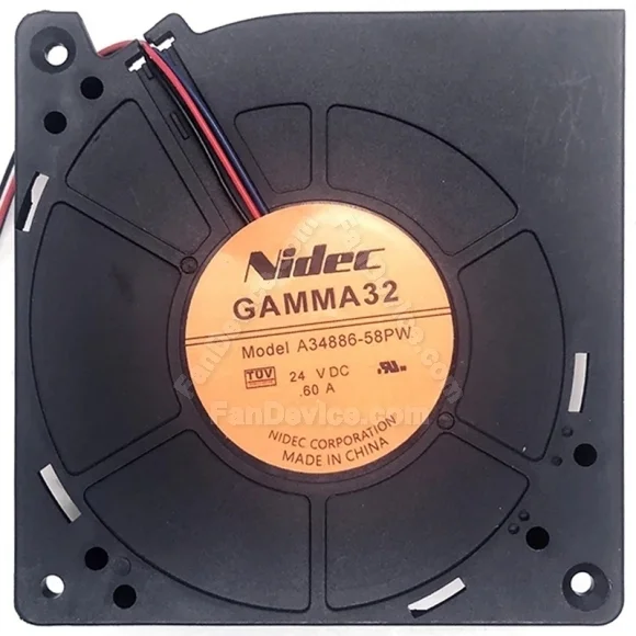 Nidec A34886-58PW DC 24V 0.60A 3 Wires Blower Cooling Fan