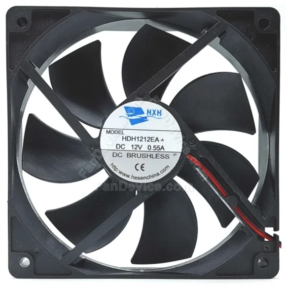 HXH HDH1212EA-A 12V 0.55A DC Brushless 2 Wires Axial Cooling Fan