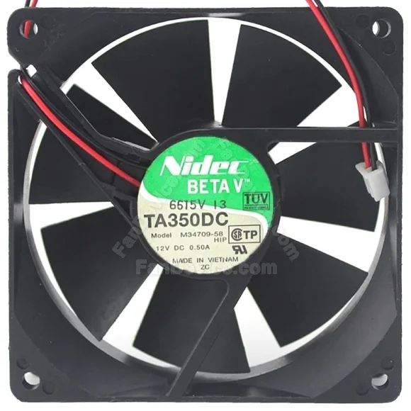 Nidec M34709-58 DC 12V 0.50A 2 Wires Axial Cooling Fan