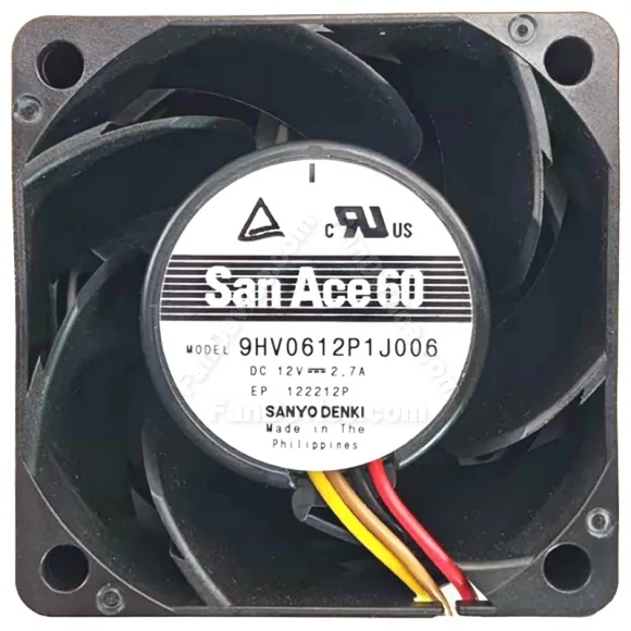 Sanyo 9HV0612P1J006 DC 12V 2.7A 4 Wires Axial Cooling Fan