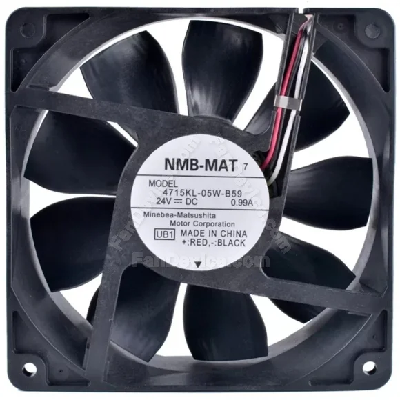 NMB-MAT 4715KL-05W-B59 DC 24V 0.99A 3 Wires Axial Cooling Fan