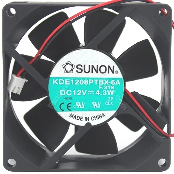 Sunon KDE1208PTBX-6A DC 12V 4.3W 2 Wires Axial Cooling Fan