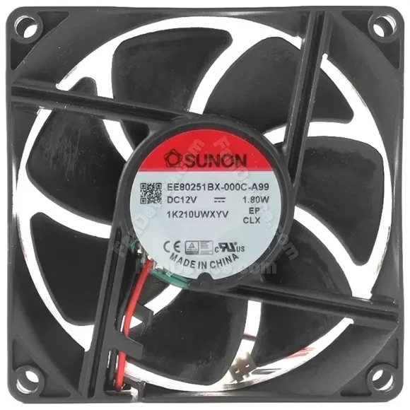 Sunon EE80251BX-000C-A99 DC 12V 1.80W 2 Wires Axial Cooling Fan