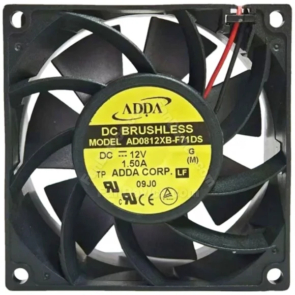 ADDA AD0812XB-F71DS 12V 1.50A DC Brushless 2 Wires Axial Cooling Fan