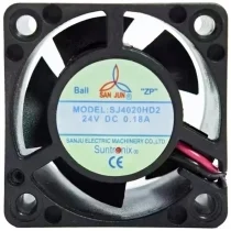 SAN JUN SJ4020HD2 24V 0.18A 2 Wires Ball Bearing Cooling Fan