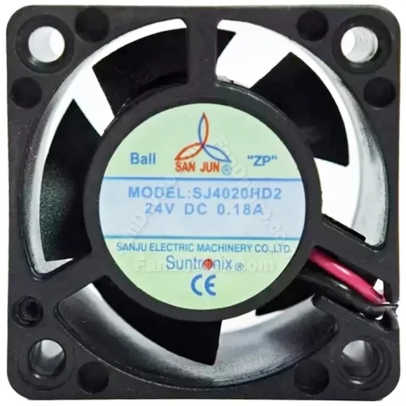SAN JUN SJ4020HD2 24V 0.18A 2 Wires Ball Bearing Cooling Fan