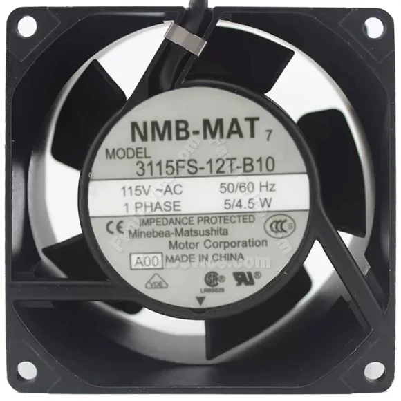 NMB-MAT 3115FS-12T-B10 115V 5/4.5W Impedance Protected 1 PHASE Cooling Fan