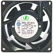 MUTUAL MOTOR M075BA2H 200V-240V 0.10A 18W Ball Bearing Cooling Fan
