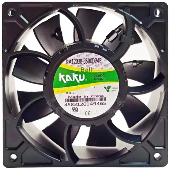 KAKU KA12038-3500D24B 24V 0.5A 3 Wires Ball Bearing Cooling Fan