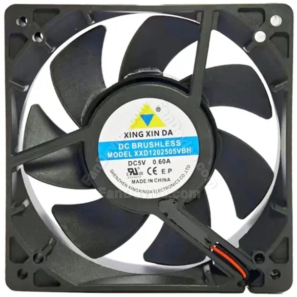 XING XIN DA XXD1202505VBH DC 5V 0.60A 2 Wires Cooling Fan