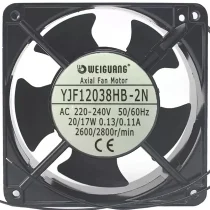 WEIGUANG YJF12038HB-2N 220-240V 0.13/0.11A 20/17W 2 Wires Cooling Fan